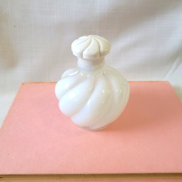 Vintage Fenton Devilbliss Perfume Bottle Opalescent Swirl Glass Art Deco - Picture 8 of 13